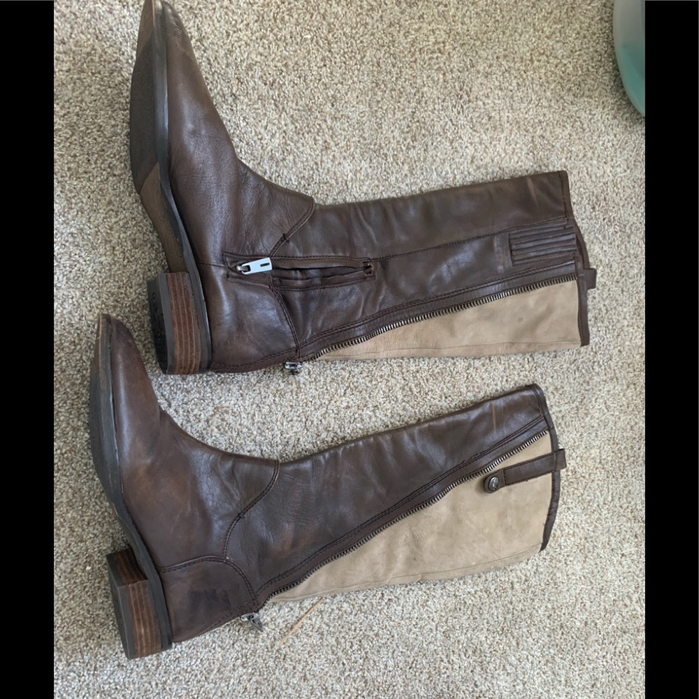 Sam Edelman NEVER WORN two toned leather boots